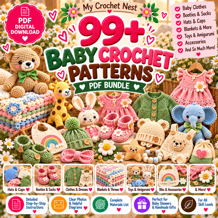 99+ Baby Crochet Patterns Bundle PDF