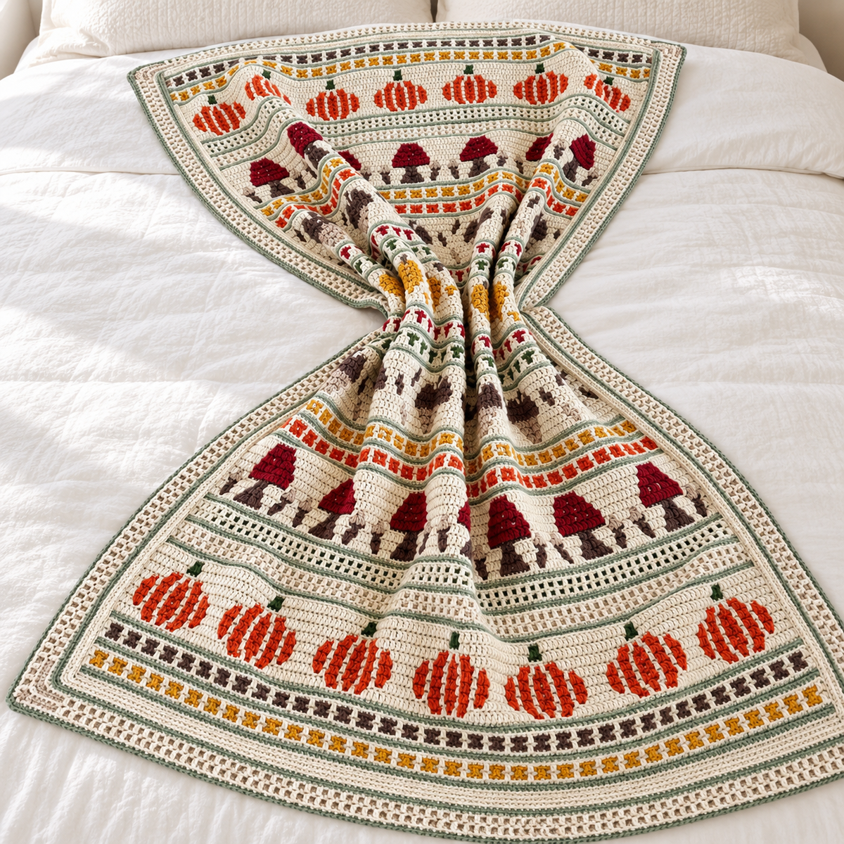 Fall Crochet Blanket Pattern PDF + Video – Autumn Mosaic Afghan