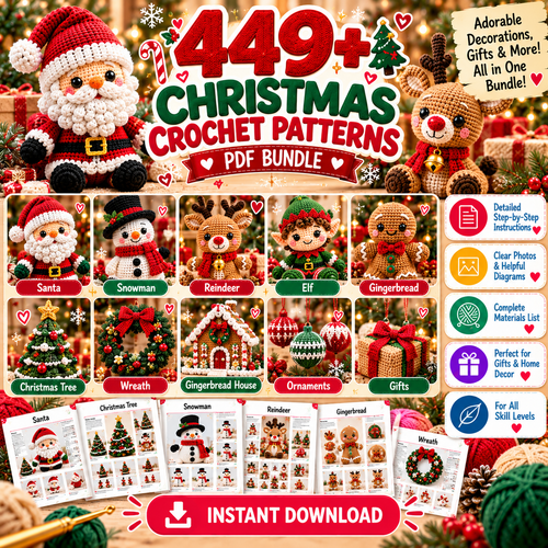 449+ Christmas Crochet Patterns – PDF Bundle