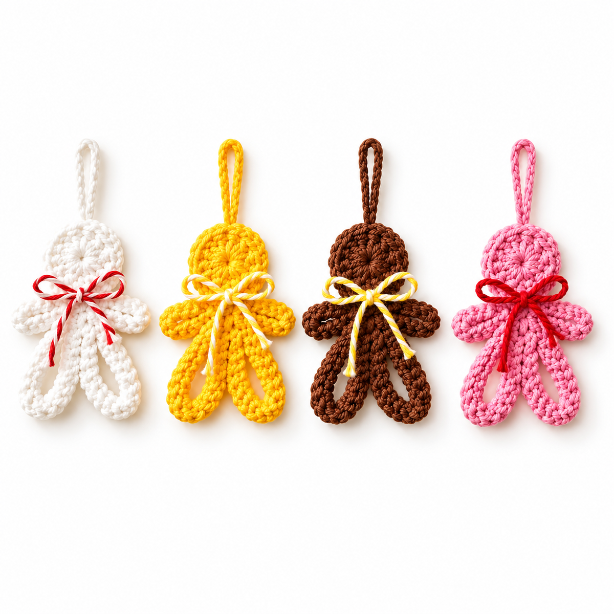 Mini Gingerbread Man Crochet Pattern PDF – Christmas Ornament