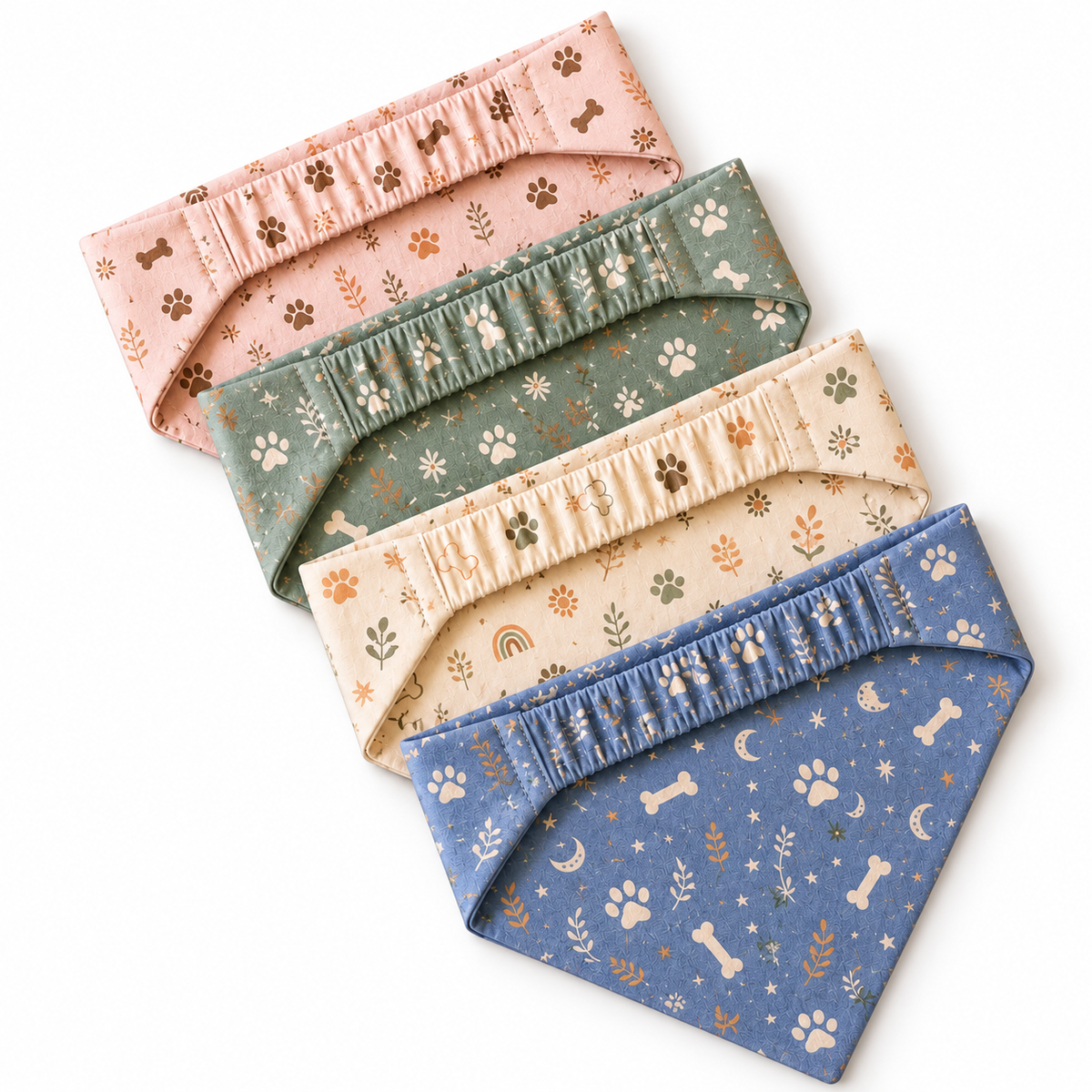 11 Sizes Dog Scrunchie Elastic Bandana Sewing Pattern PDF – XS to XXL