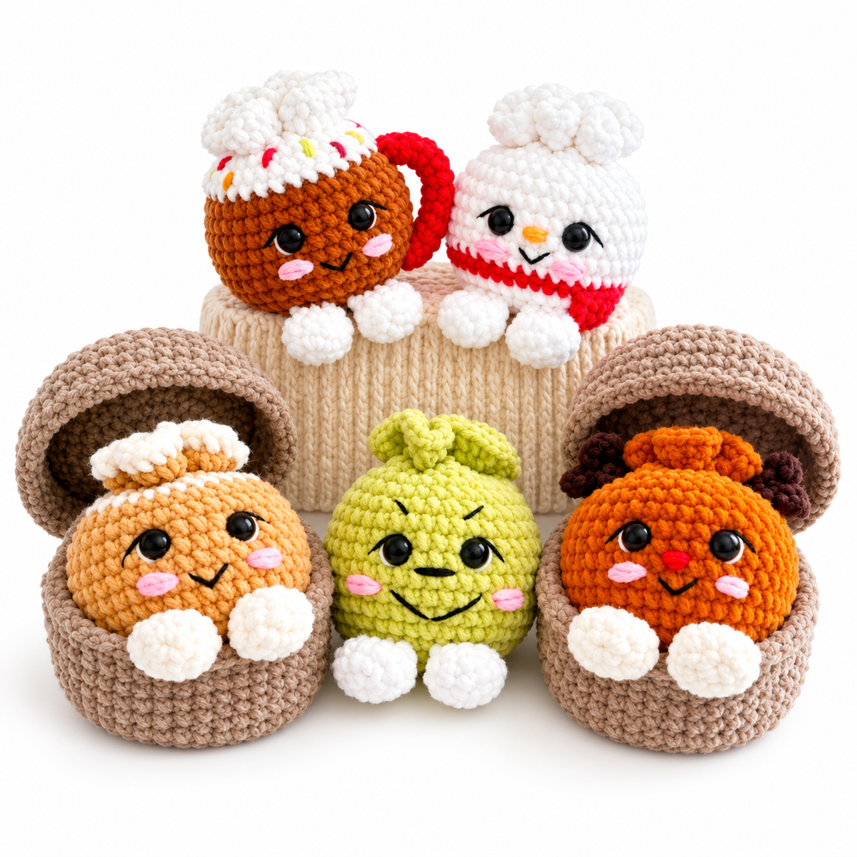 Christmas Dimple Add-Ons Crochet Pattern PDF – Festive Amigurumi