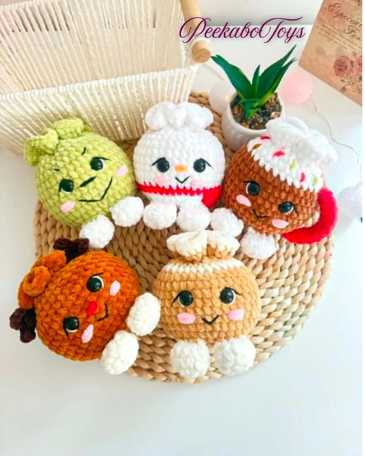 Christmas Dimple Add-Ons Crochet Pattern PDF – Festive Amigurumi