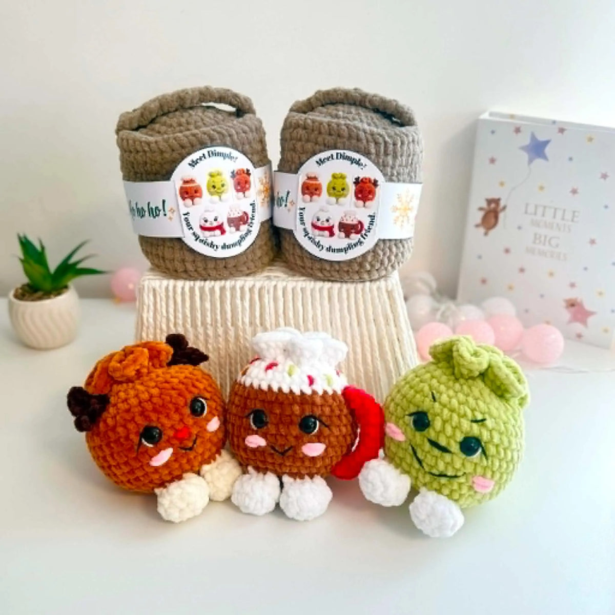 Christmas Dimple Add-Ons Crochet Pattern PDF – Festive Amigurumi