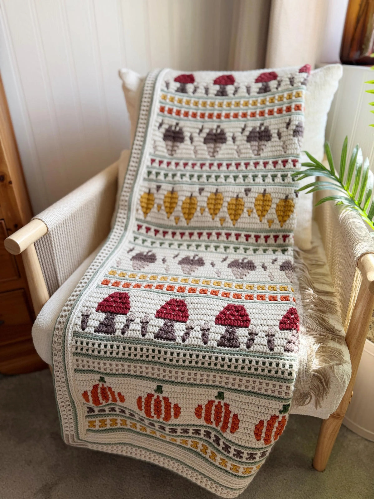 Fall Crochet Blanket Pattern PDF + Video – Autumn Mosaic Afghan