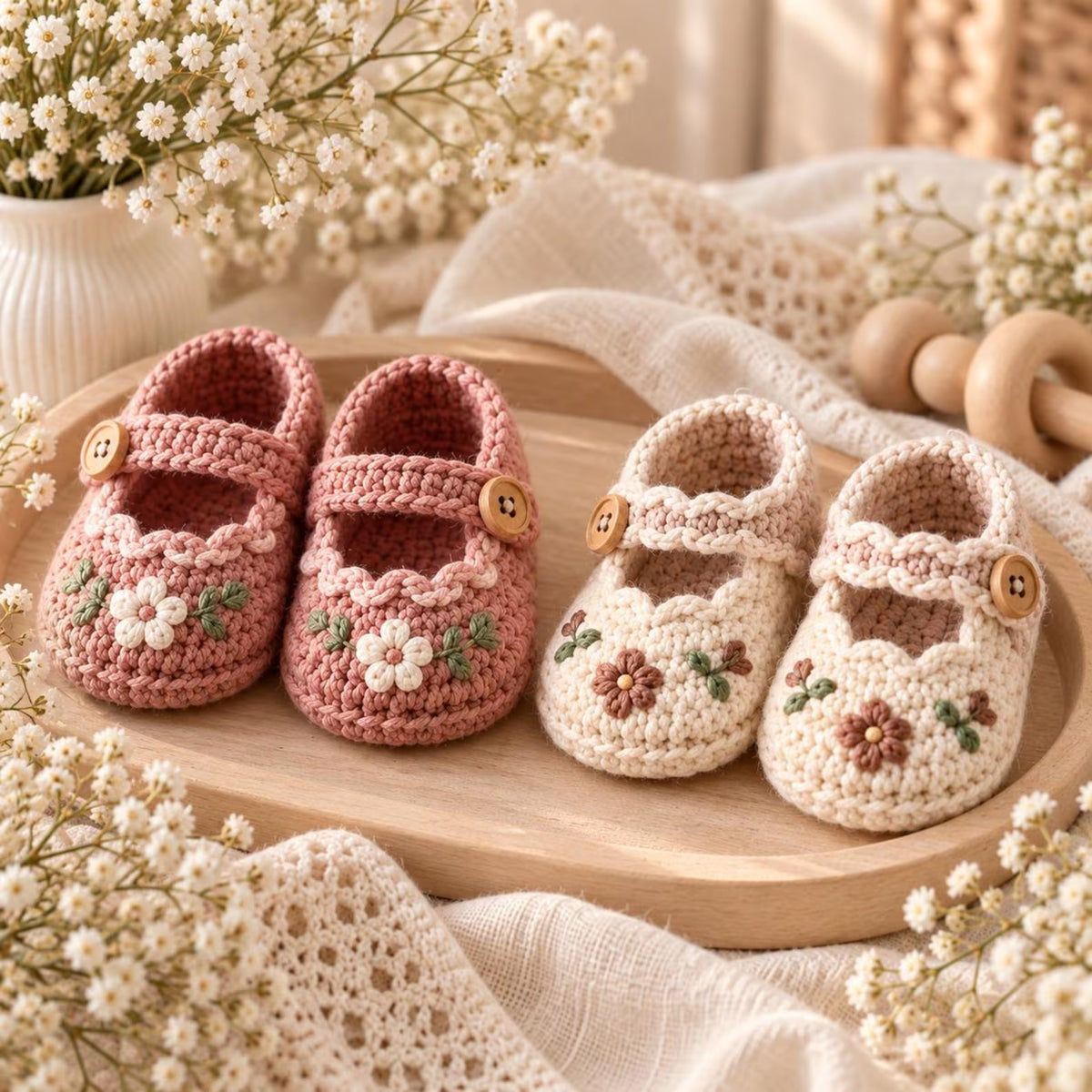 7-in-1 Baby Booties Crochet Pattern PDF – Sneakers, Mary Janes & Moccasins