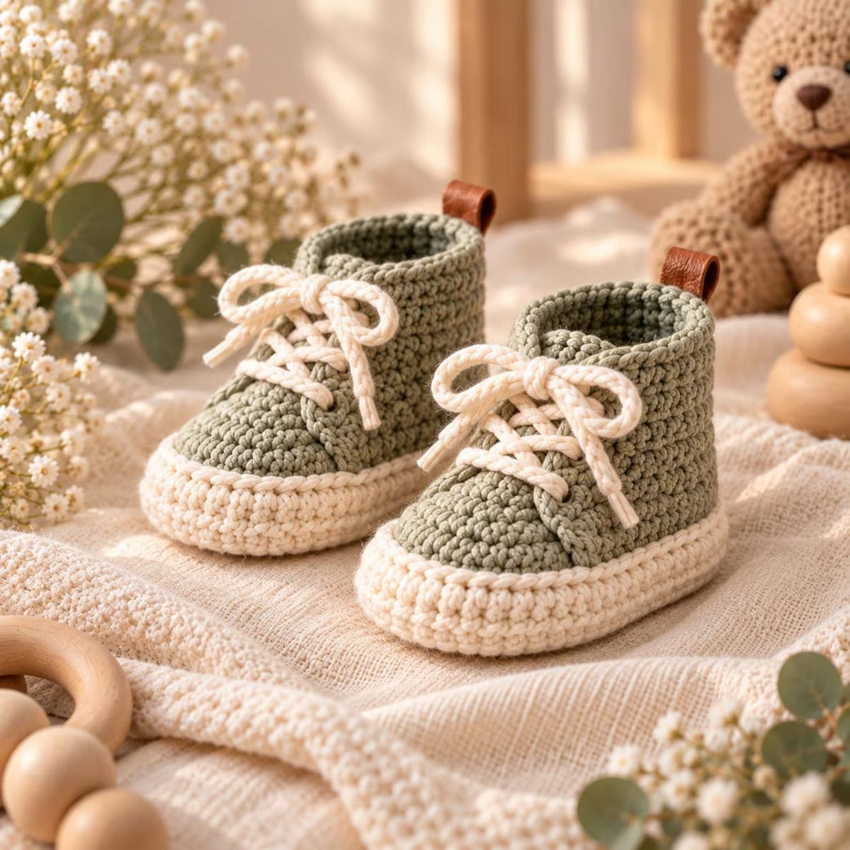 7-in-1 Baby Booties Crochet Pattern PDF – Sneakers, Mary Janes & Moccasins