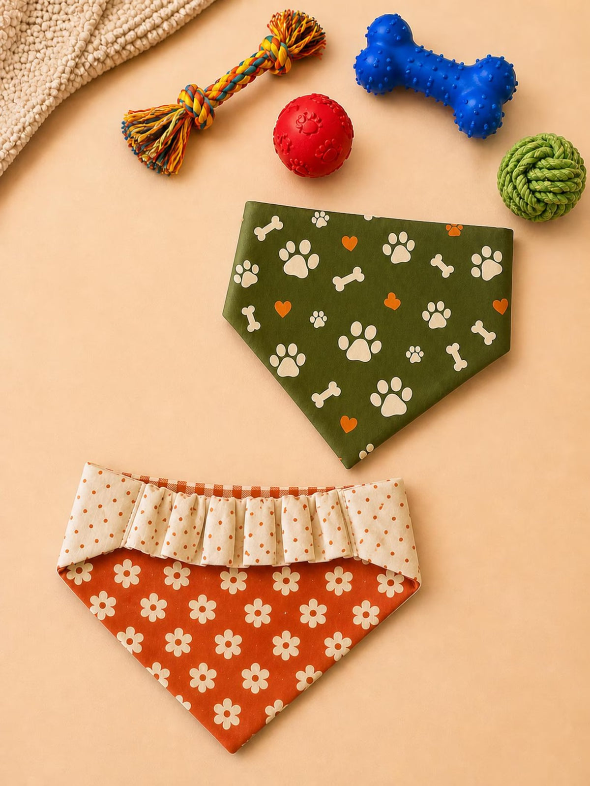 11 Sizes Dog Scrunchie Elastic Bandana Sewing Pattern PDF – XS to XXL