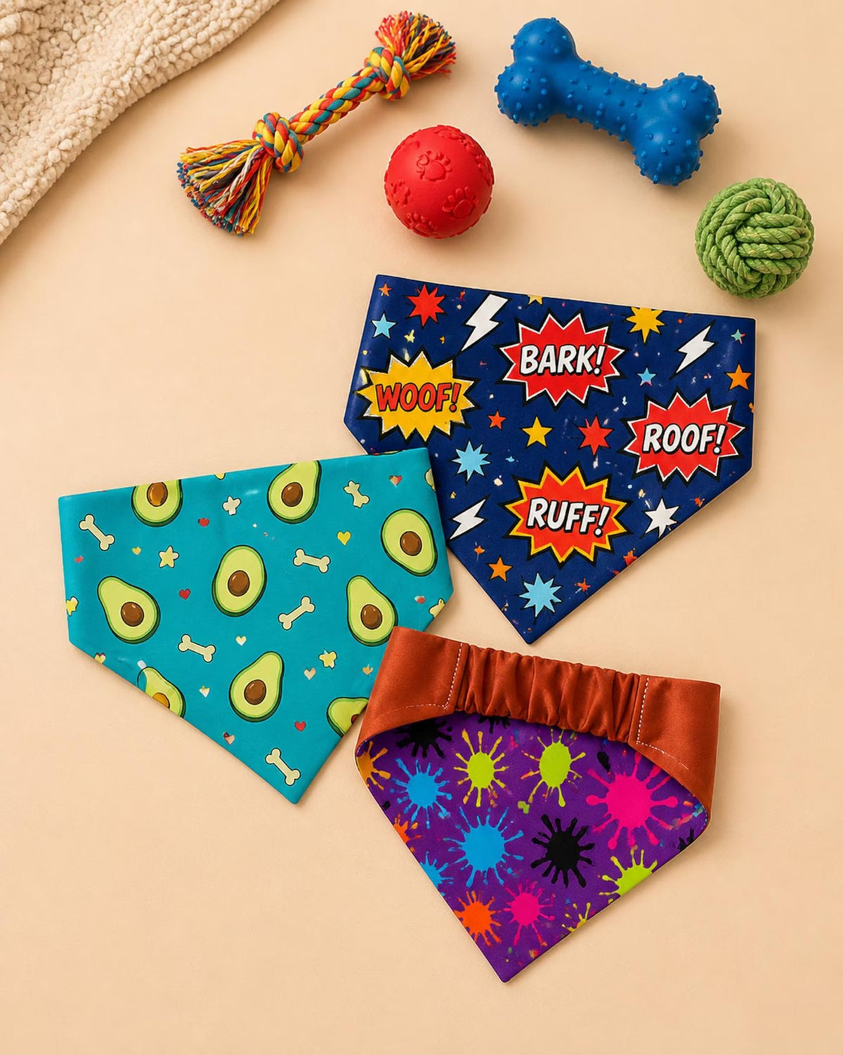 11 Sizes Dog Scrunchie Elastic Bandana Sewing Pattern PDF – XS to XXL
