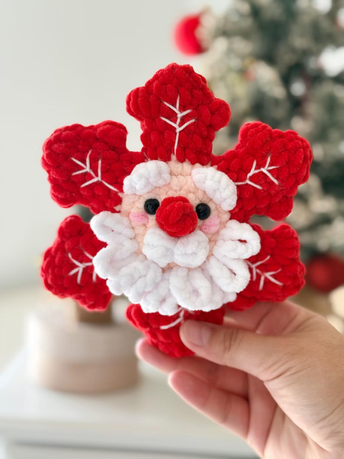 No-Sew Christmas Snowflakes Crochet Pattern PDF