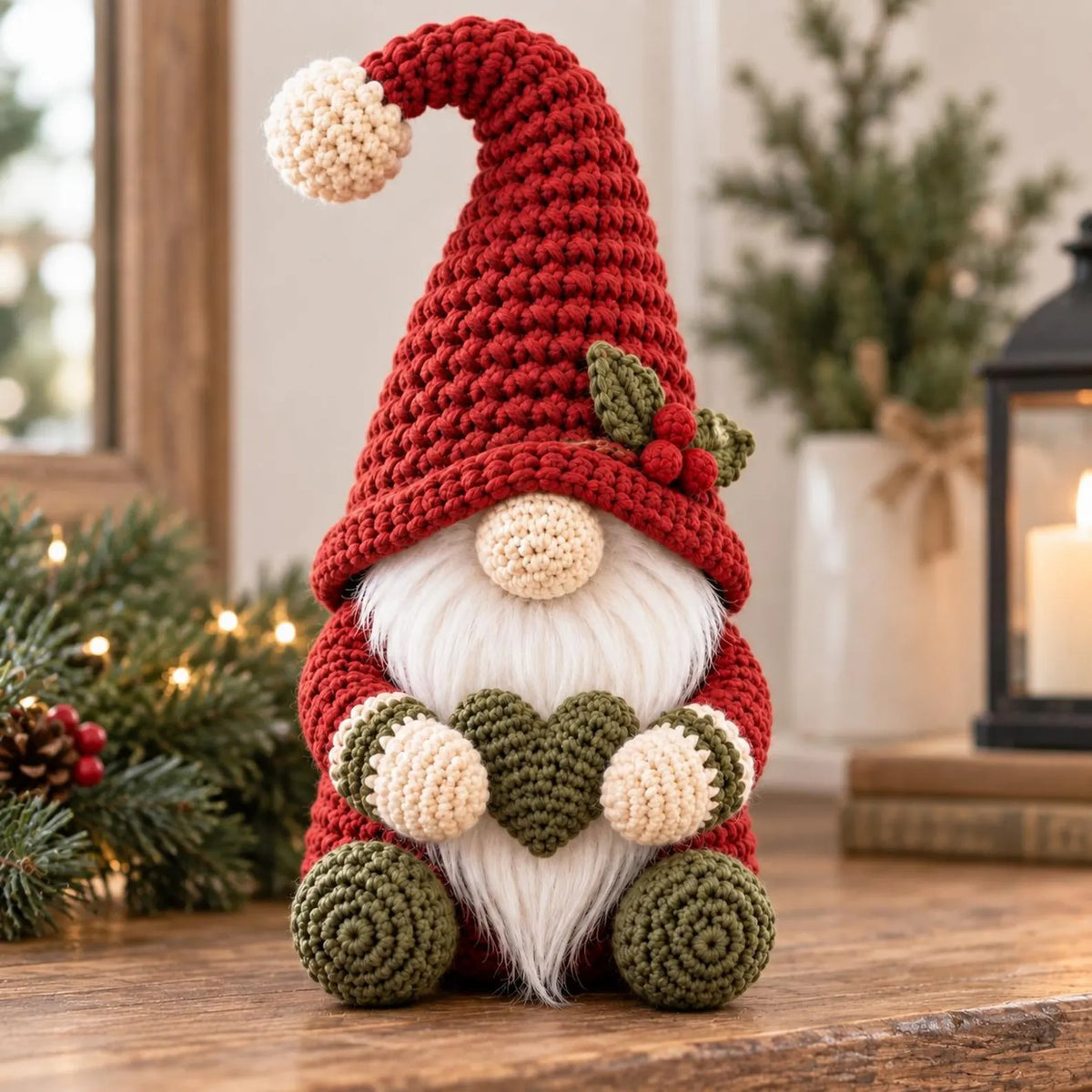 Christmas Gnome Couple Crochet Pattern PDF – Male & Female Shelf Sitters